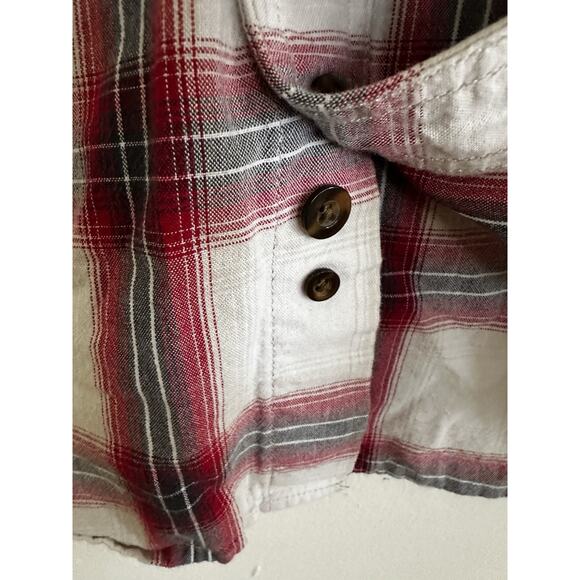 Carhartt Signature Red Plaid Button-up Shirt S/S Loose Fit Mens Sz Medium - Picture 9 of 11